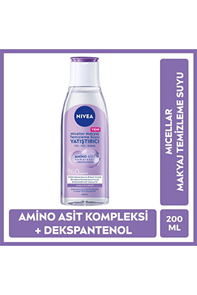 NIVEA Micellar Makyaj Temizleme Suyu Yatıştırıcı Yüz-Göz-Dudak 4006000210353