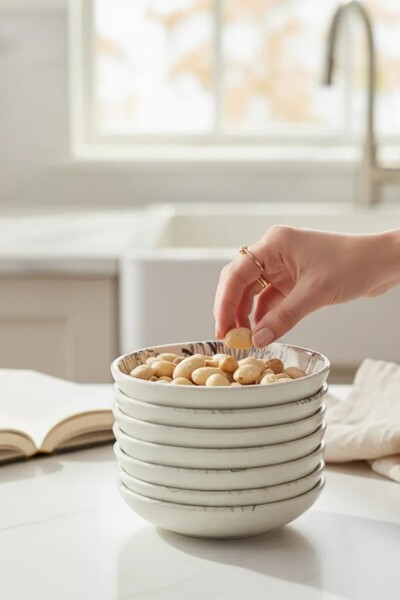 Keramika Lotus 13cm Breakfast / Snack Bowl 6 Pieces