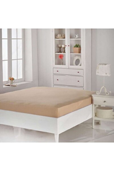 Caressa Husa saltea, Jersey, 160 x 200 cm, bumbac, cappuccino