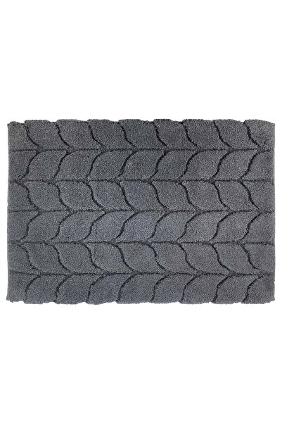 SANIPLAST Covoras baie Treccia, antiderapant, gri inchis, 60 x 90 cm