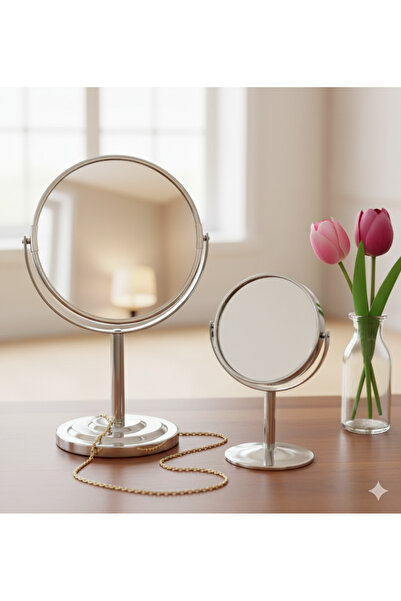 sfs elektrik ayna 2'li ayna makyaj masa üstü ayna 2 adet büyük ve küçük