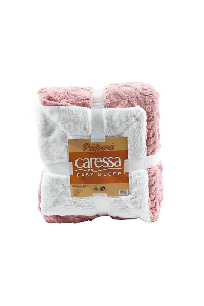 Caressa Patura pat, Sherpa GS4960, 200 x 220 cm, πολυεστέρας, roz