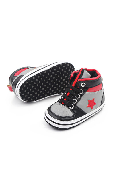 Superbaby Ghetute gri cu steluta rosie