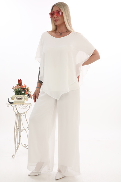 Javelin Collection This Is the Season's Fashion Wide-Leg Chiffon Pants