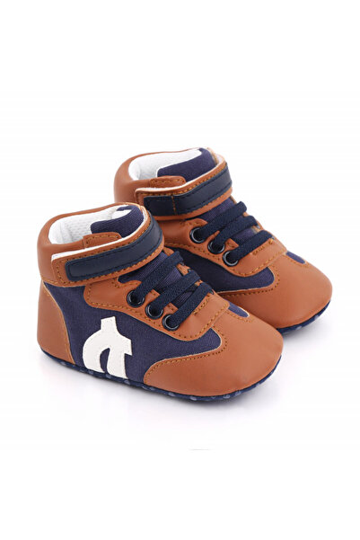 Bebelul Ghetute maro cu bleumarine pentru baietei