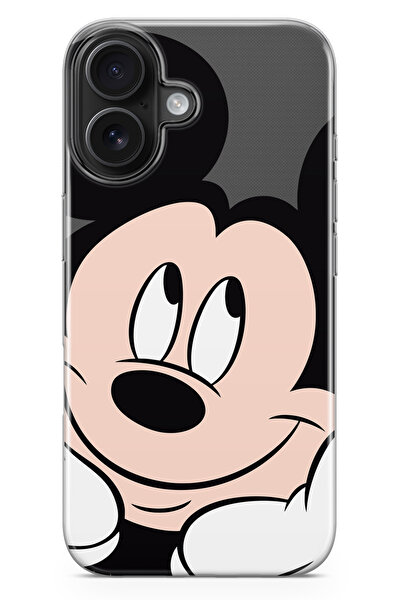 moonset Iphone 17 Uyumlu Mickey Tasarımlı Baskılı Şeffaf Telefon Kılıfı