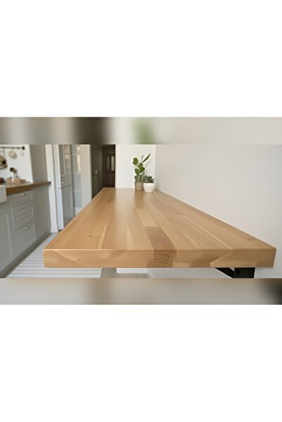 Modüler Ekipman 90x60cm Ladin Ağacı Duvara Monte Katlanır Masa Açılır Kapanır Mutfak Balkon Çalışma Masası