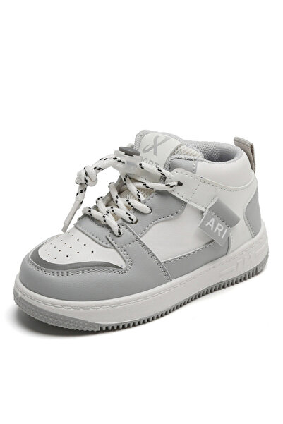 Bebelul White sneakers with gray and silver - Ari sport