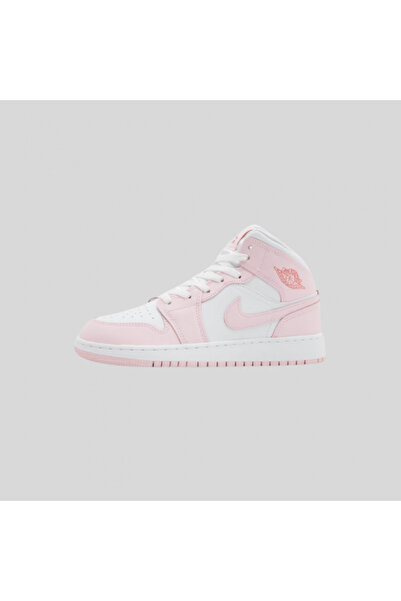 Nike Air Jordan 1 Mid Pink Foam Fire Red (GS)