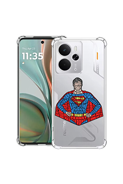 bestcase Carcasă antișoc pentru Realme 14 5G, Caligrafie Superman, 2052023 AS...