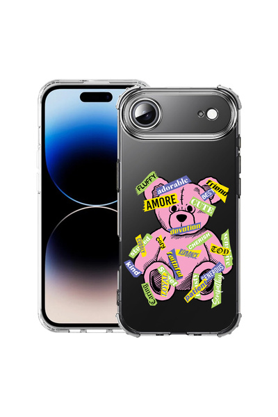 bestcase Удароустойчив калъф за Apple iPhone 17 Air, цвят Teddy Bear Amour, 2...