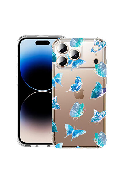 bestcase Удароустойчив калъф за Apple iPhone 17 Pro Max, модел пеперуда, 2052...