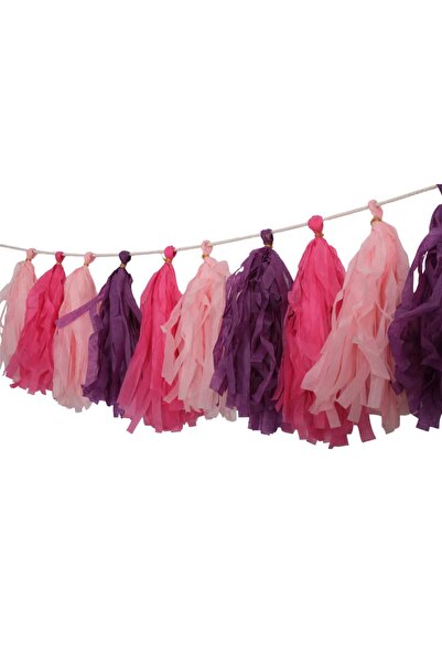 Forpus Kids Pembe Püsküllü Asılan Süs - Pink Tassel Garland