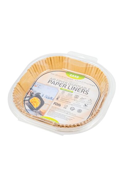 Zass Baking paper for fryer / airfryer ZPL 04, 20 x 20 x 4.5 cm, brown, 100 pieces