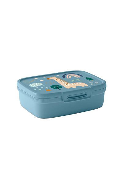 CURVER Food container, Snap Box Wildlife, plastic, rectangular, blue, 1.8 L, with separator