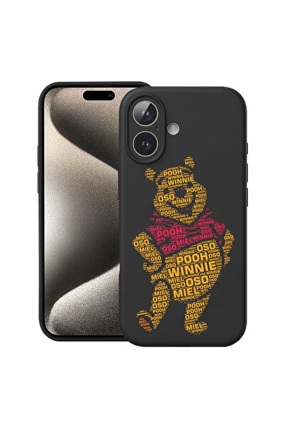 bestcase Carcasă premium din silicon pentru Apple iPhone 17, Calligraphy Pooh...