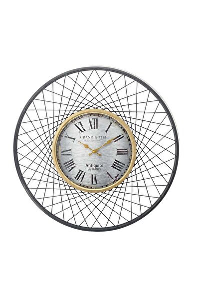 Altele Ceas de perete GH61023, analog, rotund, metal, negru, 71 cm