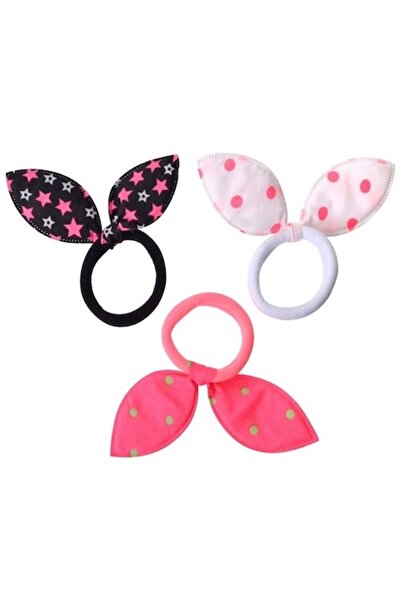 ANTBRO Set 6 elastice de păr pentru copii Antbro® Frotte cu fundițe albe, fuc...