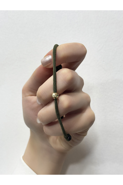 DİAMİNE PIRLANTA 14 ayar altın dorika ipli bileklik (6 mm )