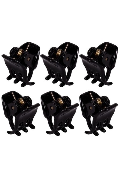 ANTBRO Комплект от 6 фиби за коса Antbro® черен цвят, 1x1 см
