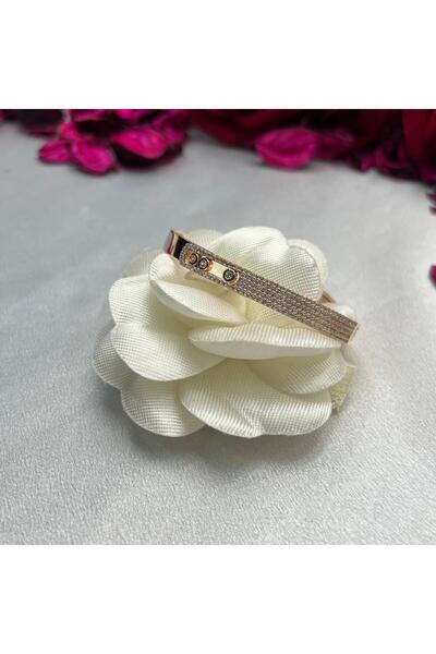 Victoria Rose Kaplama Zirkon Taşlı Kadın Kelepçe Modeli 925 Ayar Gümüş