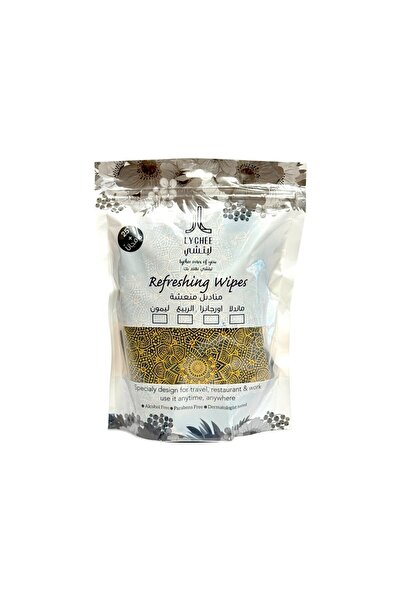 lychee ليتشي مناديل منعشة بفتامين E وخلاصة الصبار - 30 منديل