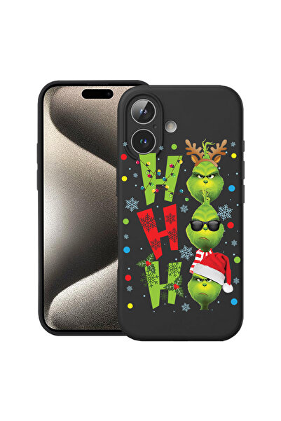 bestcase Carcasă premium din silicon pentru Apple iPhone 17, Grinch - Ho Ho H...