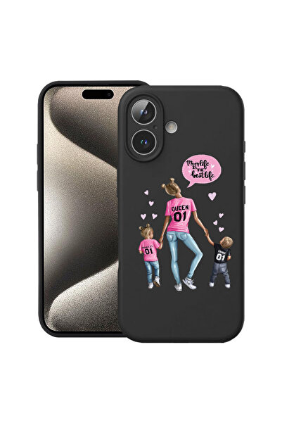 bestcase Θήκη σιλικόνης Premium για Apple iPhone 17, Mom Life Boy And Girl, 2...