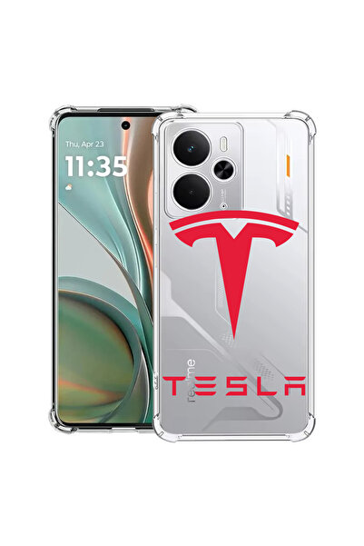 bestcase Carcasă antișoc pentru Poco M7 Pro 5G, cu design Tesla Red, 2099994 ...