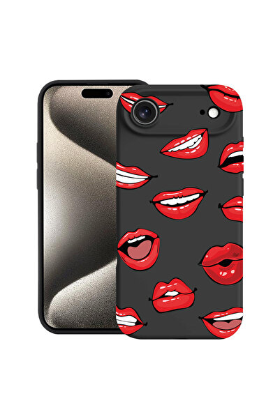 bestcase Carcasă premium din silicon pentru Apple iPhone 17 Air, model buze -...