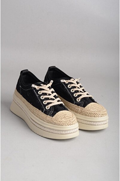 SEÇ KUNDURA SELECTAȚI B237 HASIR PANTOFI SPORT FEMEI NEGRI