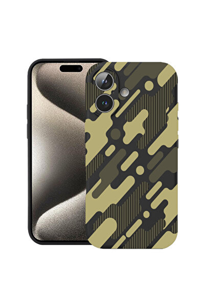 bestcase Carcasă premium din silicon pentru Apple iPhone 17, camuflaj verde, ...