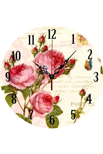 Euro Sangift Ceas de perete 34002, analog, rotund, lemn, multicolor, diametru...