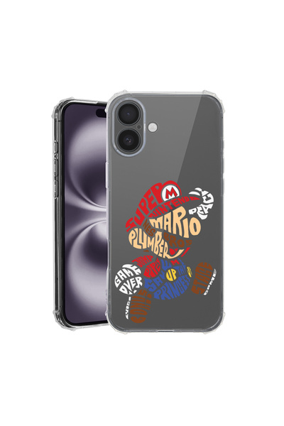 bestcase Αντικραδασμική θήκη για Apple iPhone 17, Calligraphy Super Mario, 20...