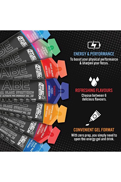 applied nutrition ABE Pre Workout Gel - Everything Energy Gel (20 x 60ml Gels) (cherry cola)