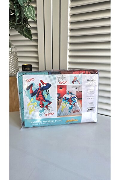 Özdilek Quilted Bedding Set Rf Green Spi̇dey Hero