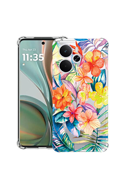 bestcase Carcasă antișoc pentru Realme 14 5G, flori topice, 2052023 AS 498