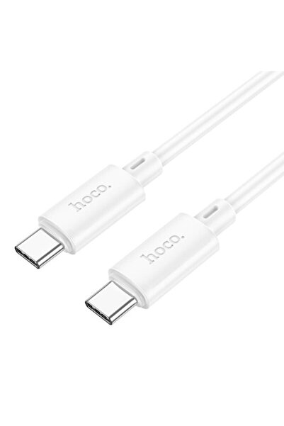 Hoco Cablu de încărcare și date X88 USB Type-C la Type-C, 60W PD, 1m, alb