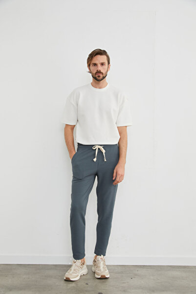 CALİA Ανδρικό παντελόνι με διπλό πόδι, άνετο κοψίμα