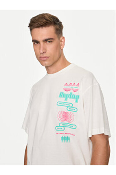 Replay Ανδρικό T-Shirt MMG334.000.23454 Λευκό