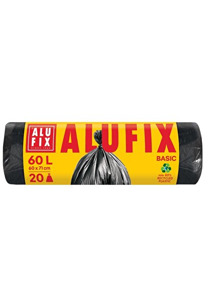 alufix Saci menajeri / gunoi Economy, negru, 60L, 20 buc