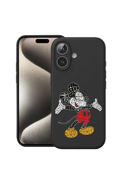 bestcase Θήκη σιλικόνης Premium για Apple iPhone 17, Καλλιγραφία Mickey Mouse...