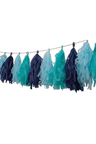 Forpus Kids Mavi Püsküllü Asılan Süs - Blue Tassel Garland