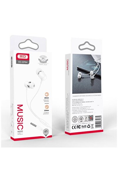 Xo Wired Headphones EP64 with 3.5mm Jack, White