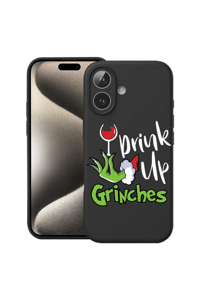 bestcase Премиум силиконов калъф за Apple iPhone 17, Grinches - Drink Up, 205...