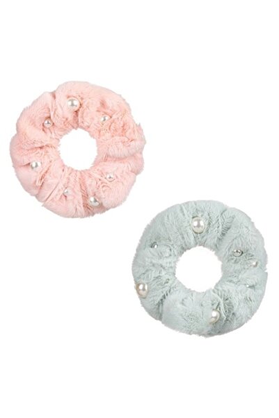 ANTBRO Set 2 elastice de păr pentru copii Antbro® din imitație de blană roz ș...