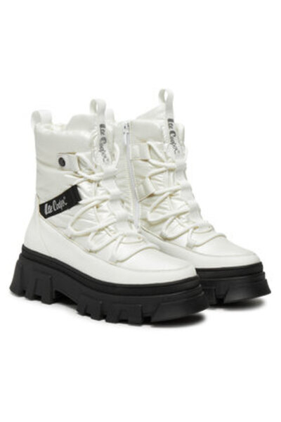 Lee Cooper γυναικεία μποτάκια μέχρι τον αστράγαλο LCJ-24-47-3142LA λευκά