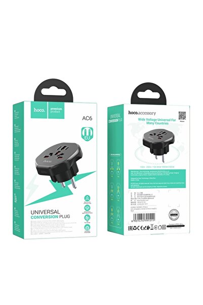 HOCO Premium Product Adaptor priză universală UK-EU HOCO 1000-2500W