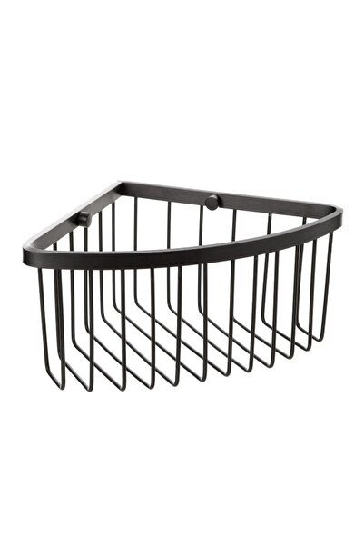 Tatay Raft de baie din aluminiu S 6603100, suport de colț, finisaj negru, 20 ...