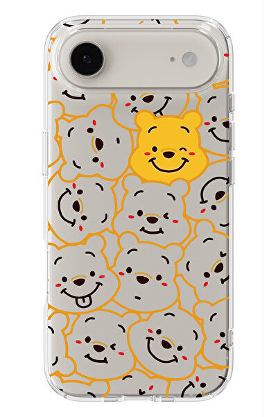 moonset Iphone 17 Air Uyumlu Winnie Tasarımlı Baskılı Şeffaf Telefon Kılıfı